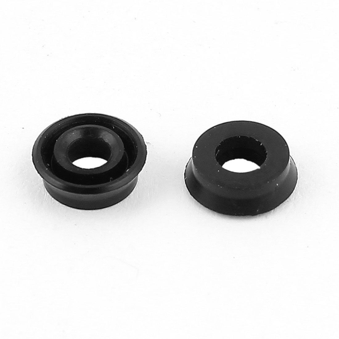 2pcs 6mmx3mmx2mm Rubber Air Seal Gaskets Black for Solenoid Valve