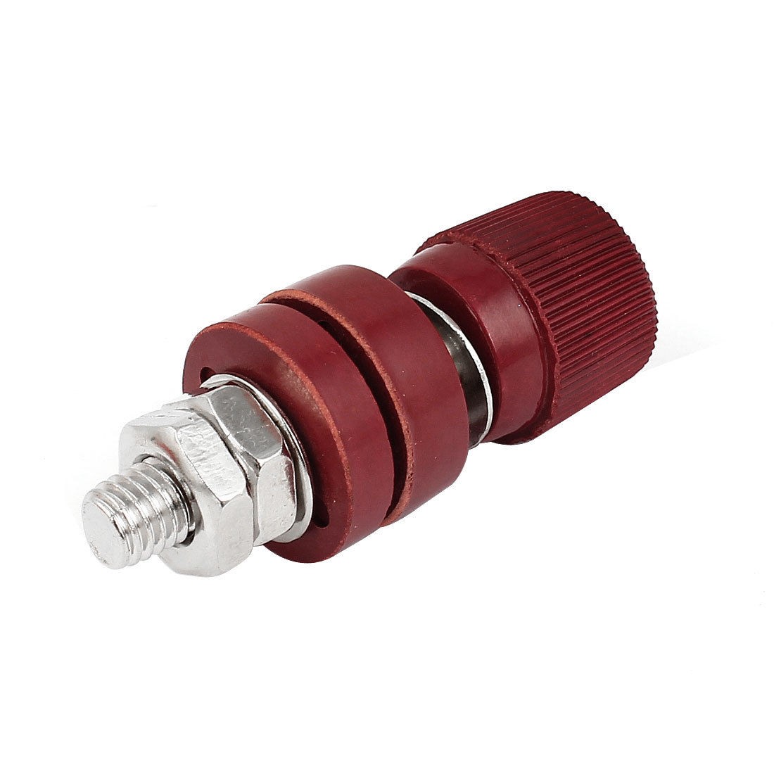 Red Plastic Shell Amplifier Terminal 8mm Male Thread Diameter Binding Post