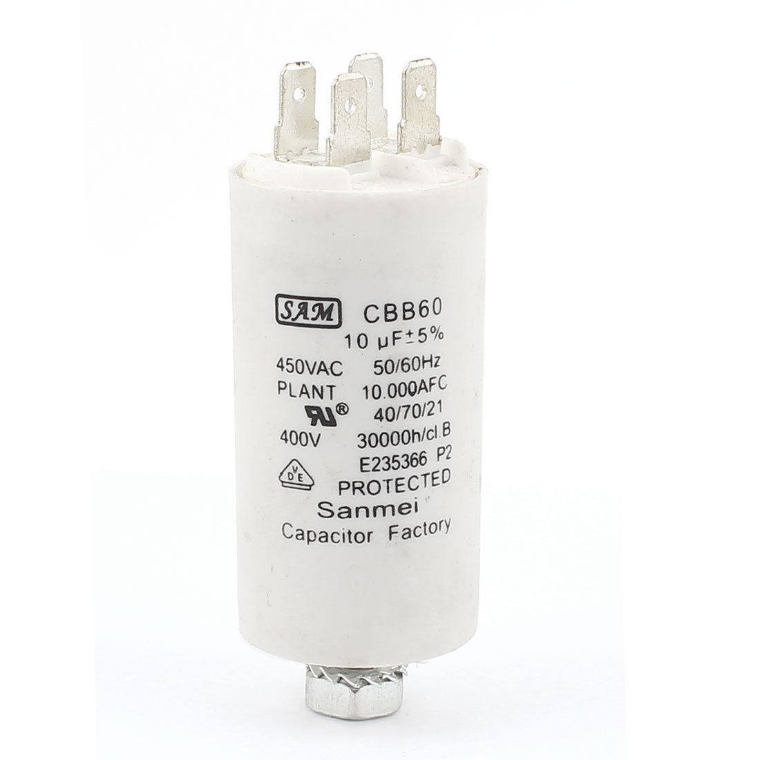 Air Conditioner AC 450V 10MFD 10uF 5 Cylinder Running Motor Capacitor CBB60
