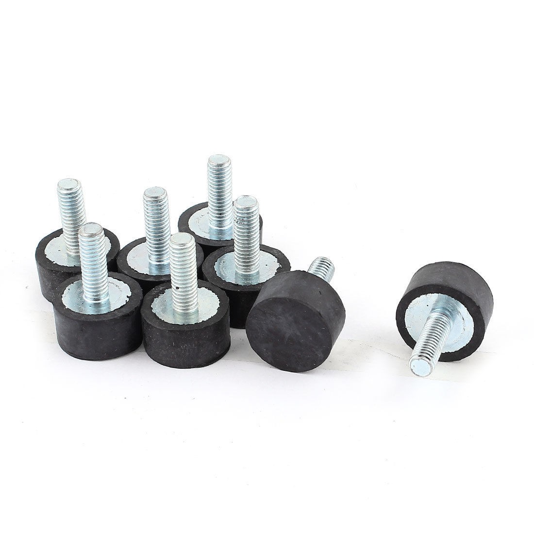 8pcs M6 x 18mm Male Thread Rubber Vibration Isolator Mounts 7 8" x 3 8"