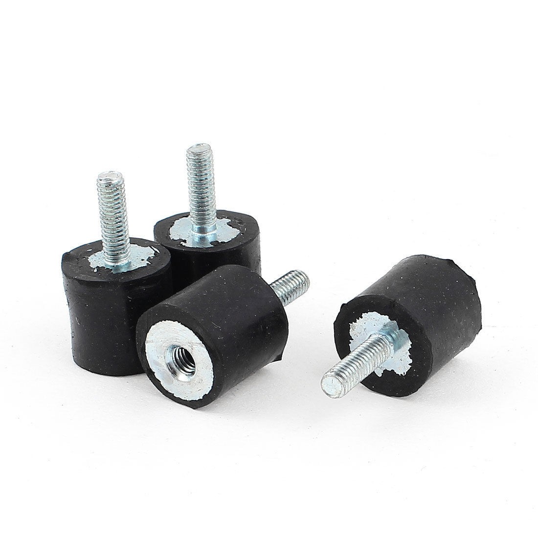 4Pcs M4 Cylindrical Rubber Vibration Mount Isolator Damper 15mm x 15mm