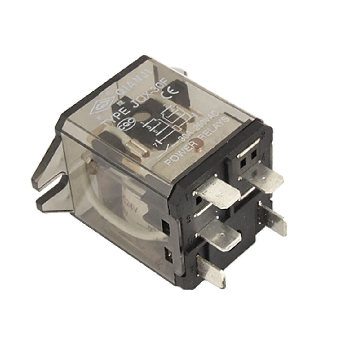 DC 24V Coil 250V AC Contact Power Relay Gray JQX-30F 