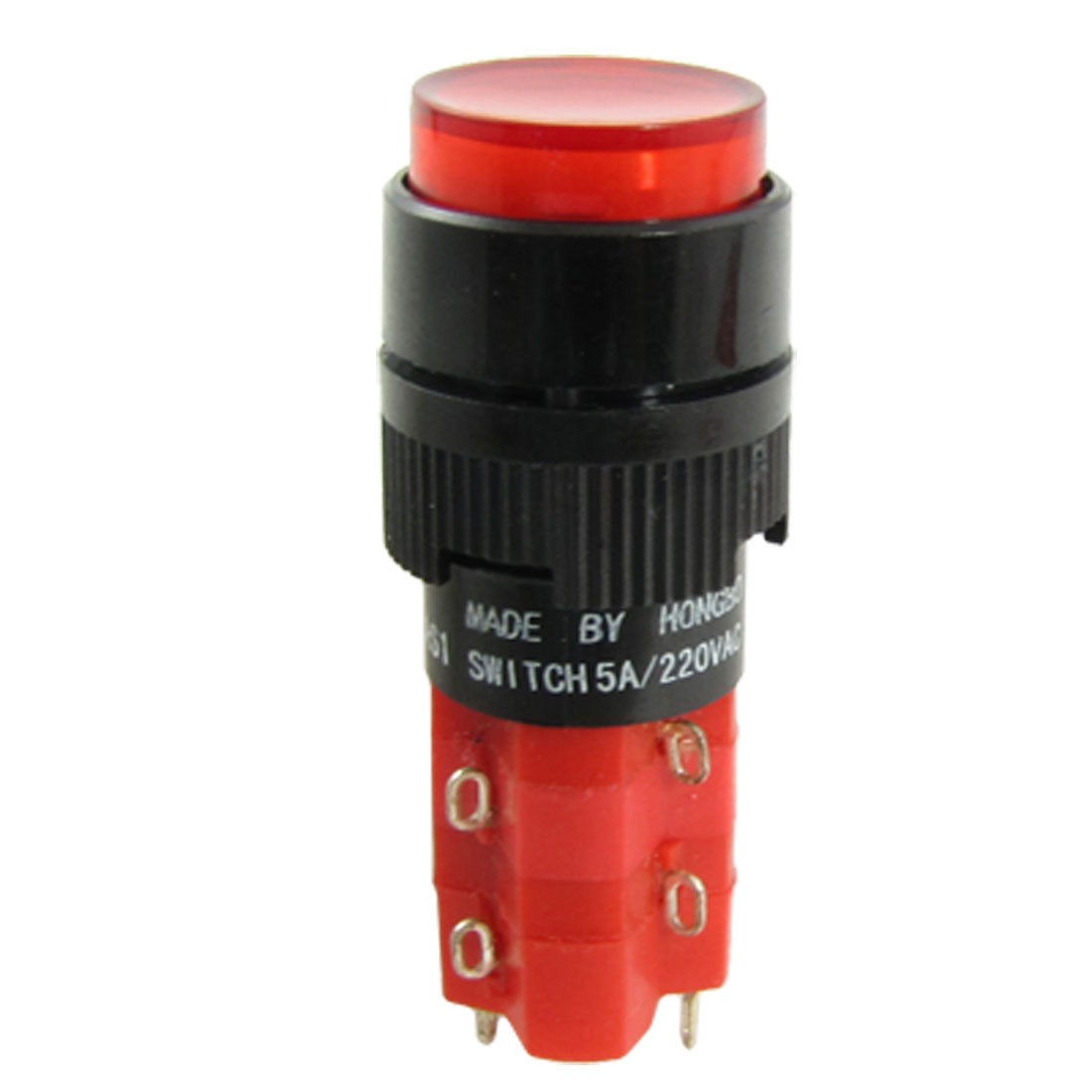 S1Y-22Z DC 24V Red Lamp Self-locking Push Button Switch