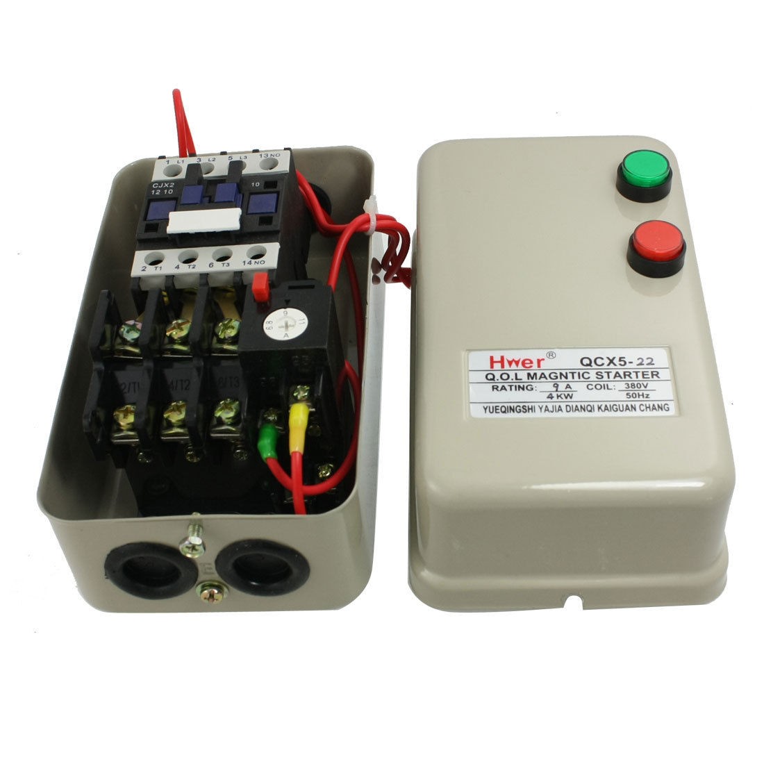 6.8-11A 380V Coil AC Contactor 5.5 HP Three Phase Motor Magnetic Starter 3 Pole
