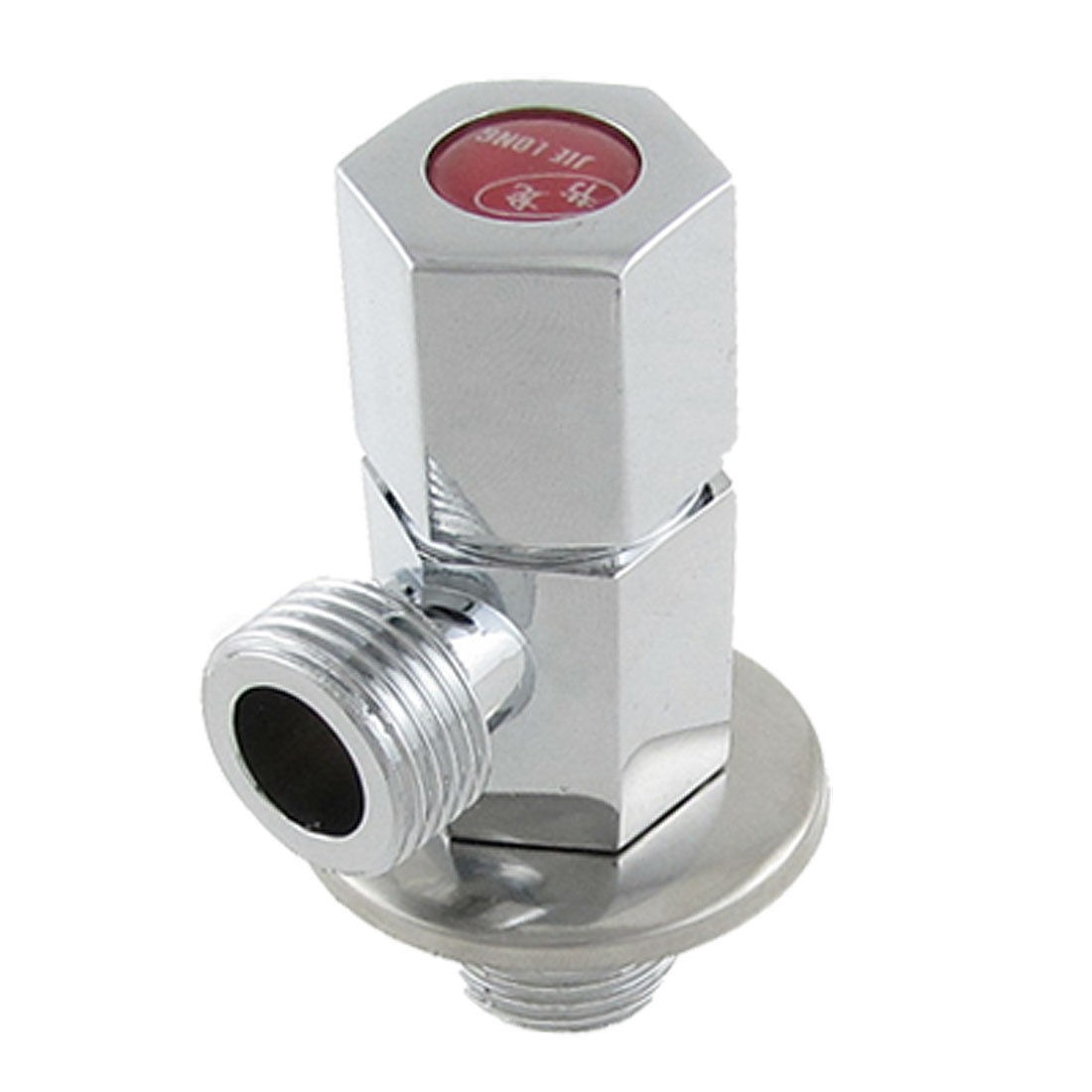 Kitchen Silver Tone 4/5" x 4/5" Male Thread Hexagon Angle Valve