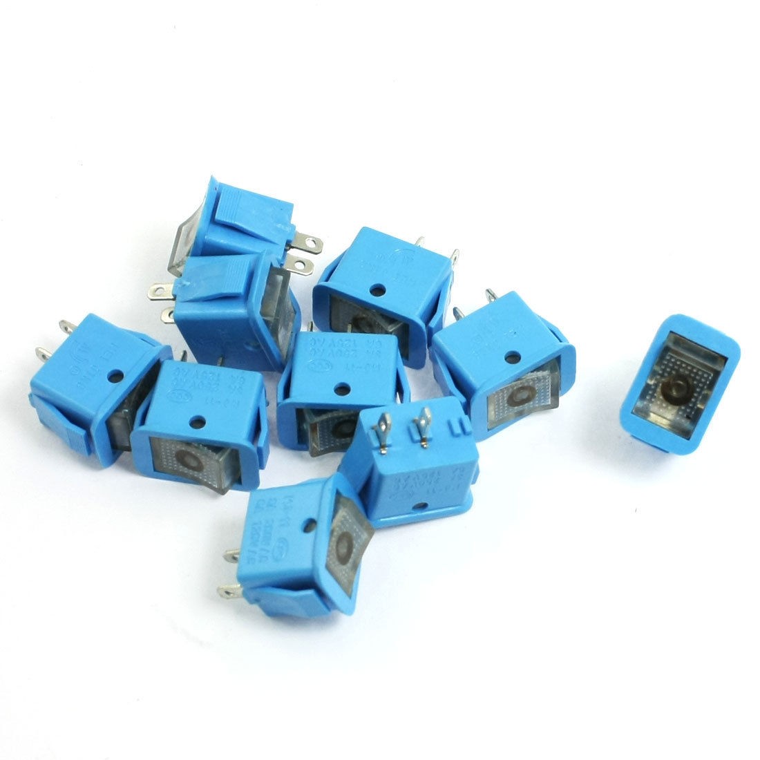 10 x SPST ON/OFF 125V/6A 250V/3A 2 Terminal Rocker Boat Switches