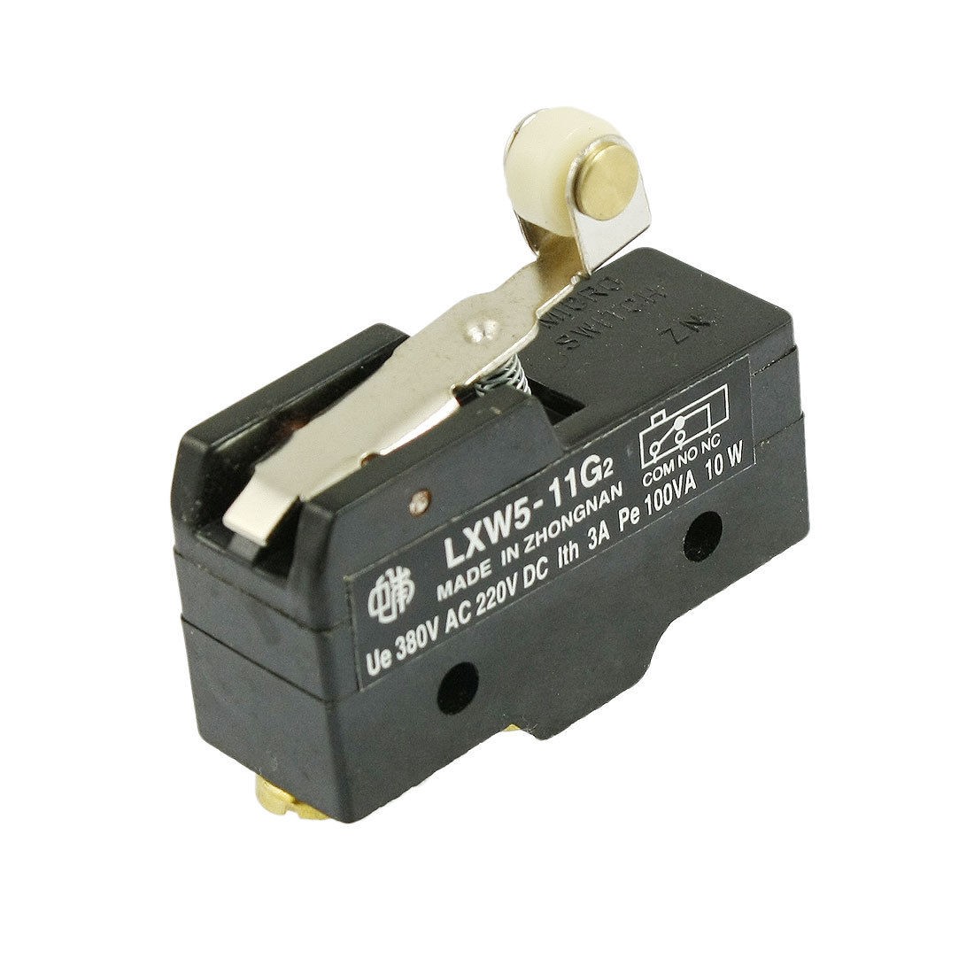 Short Hinge Roller Lever 1NO+1NC+1Com Micro Switch Ue AC 380V DC 220V Ith 3A
