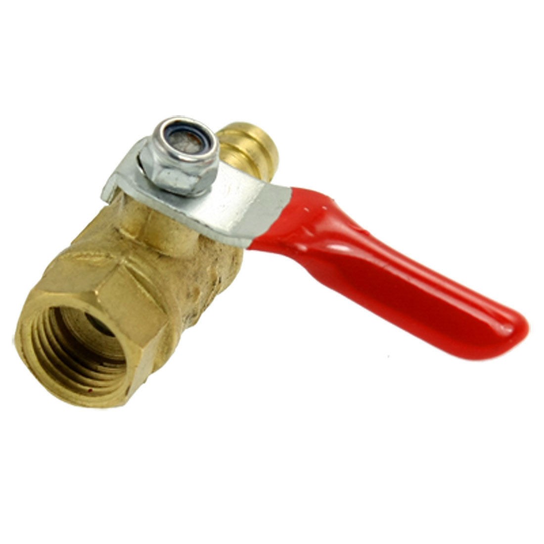 0.45" Female Thread to Hose Tail 0.35" OD Gas Flow Hole Ball Valve