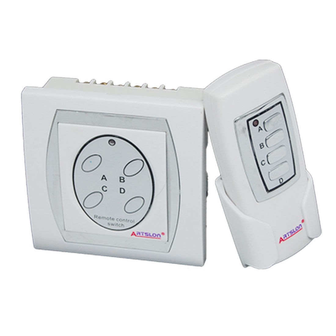 White 4 Ports Light Wireless Remote Power Switch