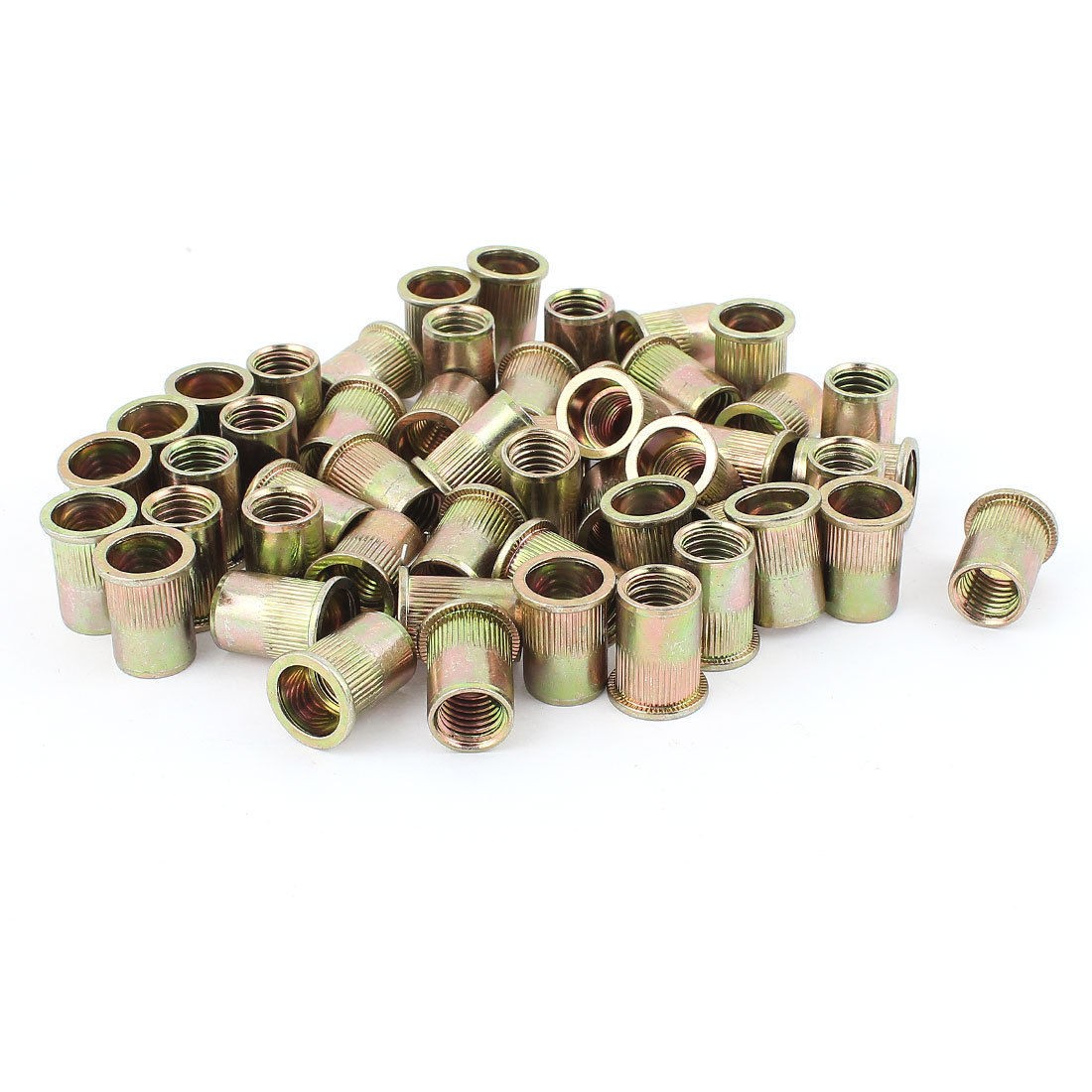 50 Pcs Zinc Plated Carbon Steel Rivet Nut Rivnut Insert Nutsert M12X22