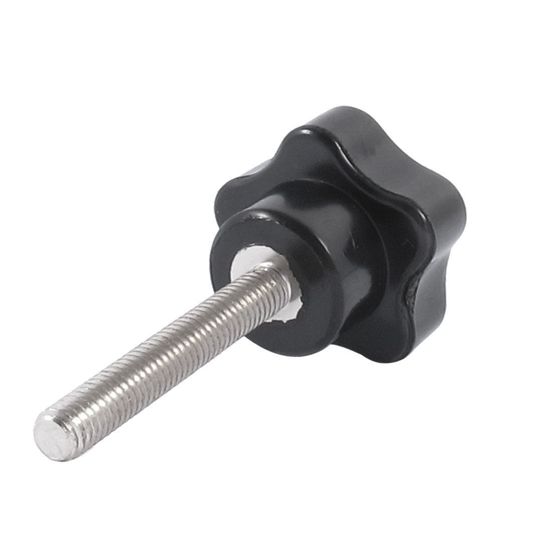 M6 x 40mm Male Thread Screw 30mm Dia Hex Shaped Head Clamping Knob