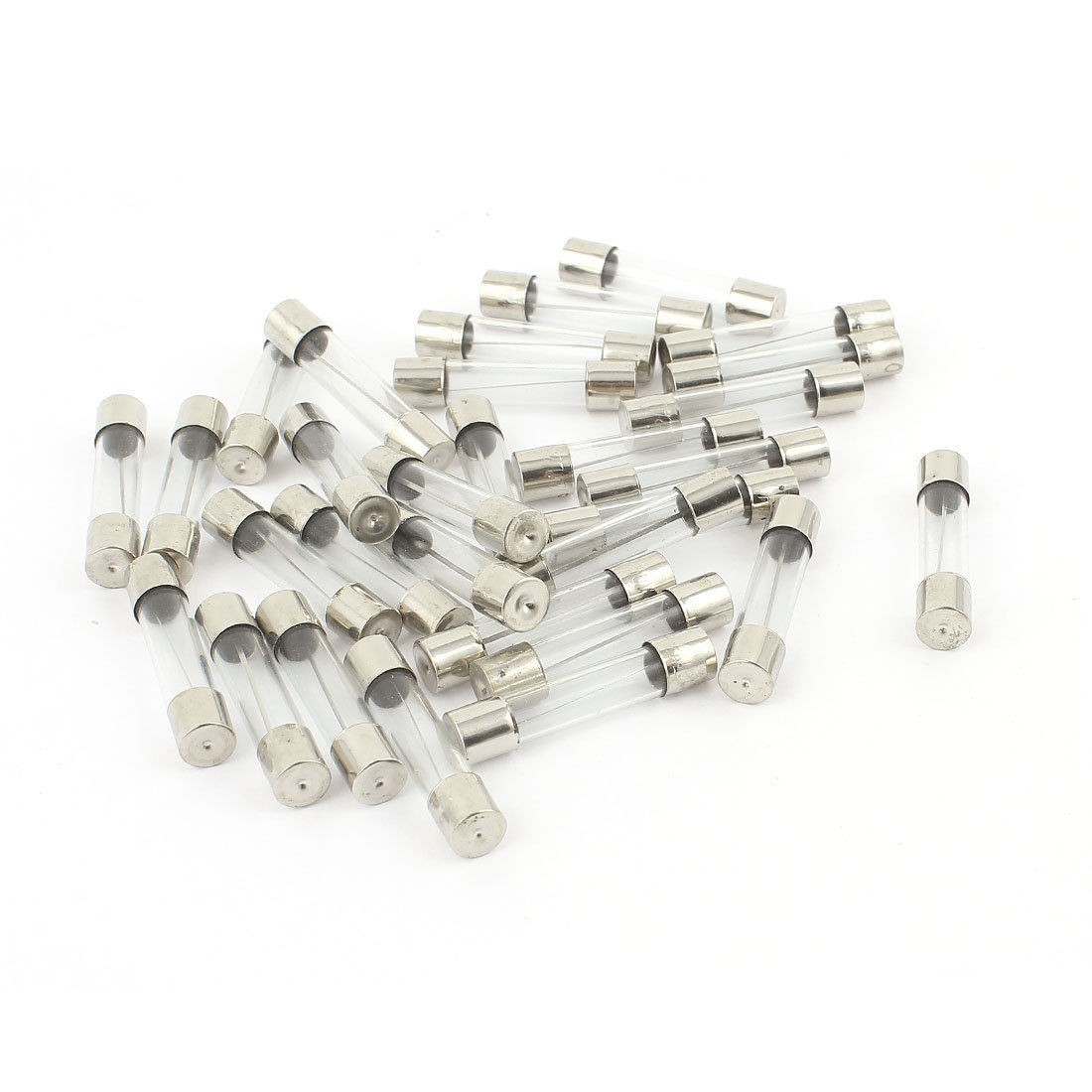 30pcs 6x30mm Quick Blow Fast Acting Cylinder Glass Tube Fuse 12A 250V