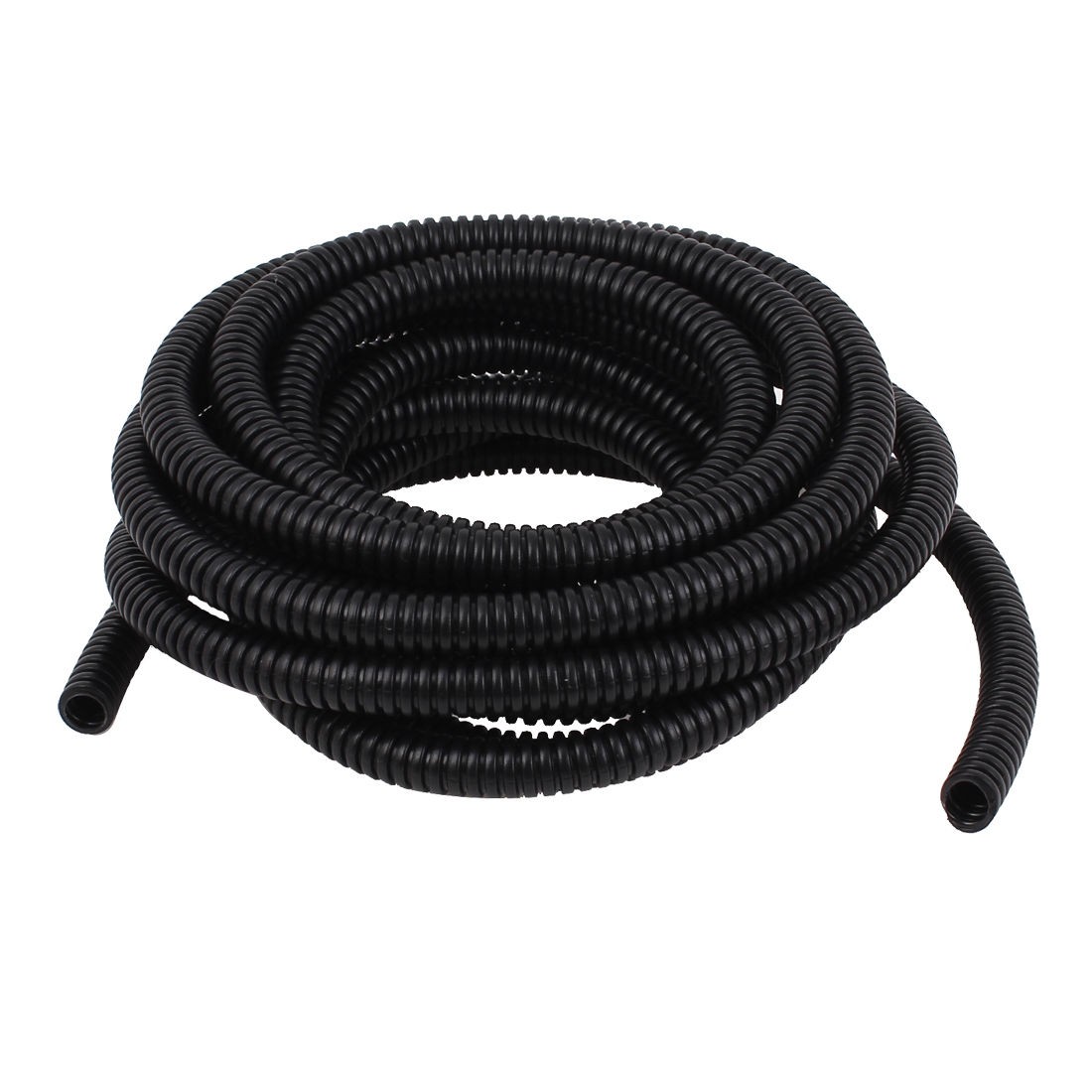 7mmx10mm Black Plastic Bellow Conduit Corrugated Tube Hose Pipe 3 6M 12ft Length