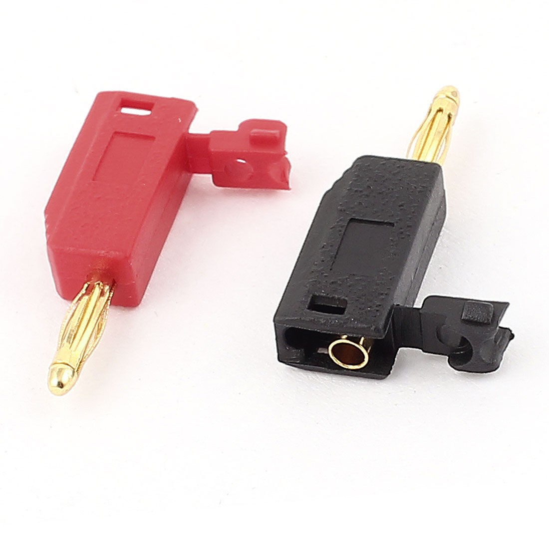 2pcs Gold Plated Solder Type Stackable 2mm Banana Plug Probes Connector