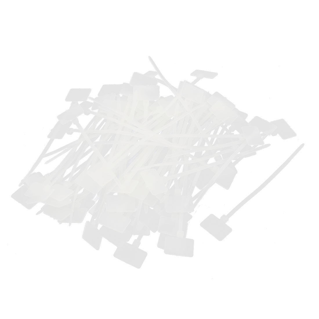 100 Pcs Nylon Mark Label Network Cable Cord Wire Zip Tie 3mm x 110mm