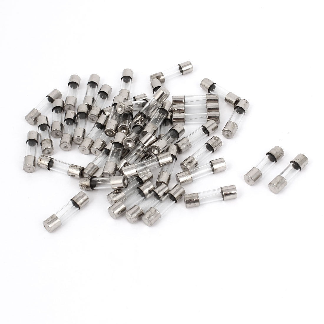 50 Pcs 250V 5A F5AL Quick Fast Blow Cartridge Glass Tube Fuses 5mm x 20mm