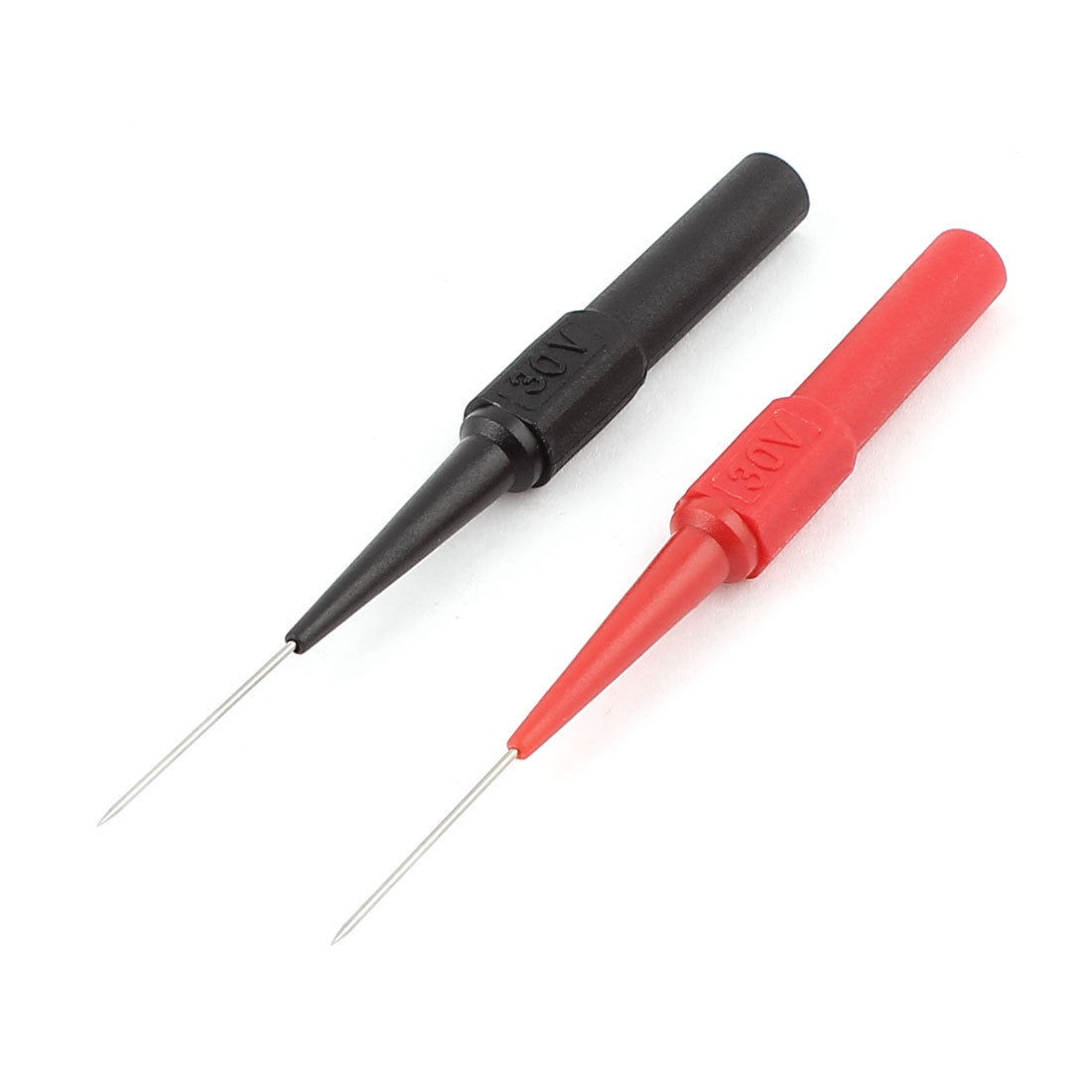 Pair Multimeters Probe Testing Test Lead Cable Black Red 80mm Long