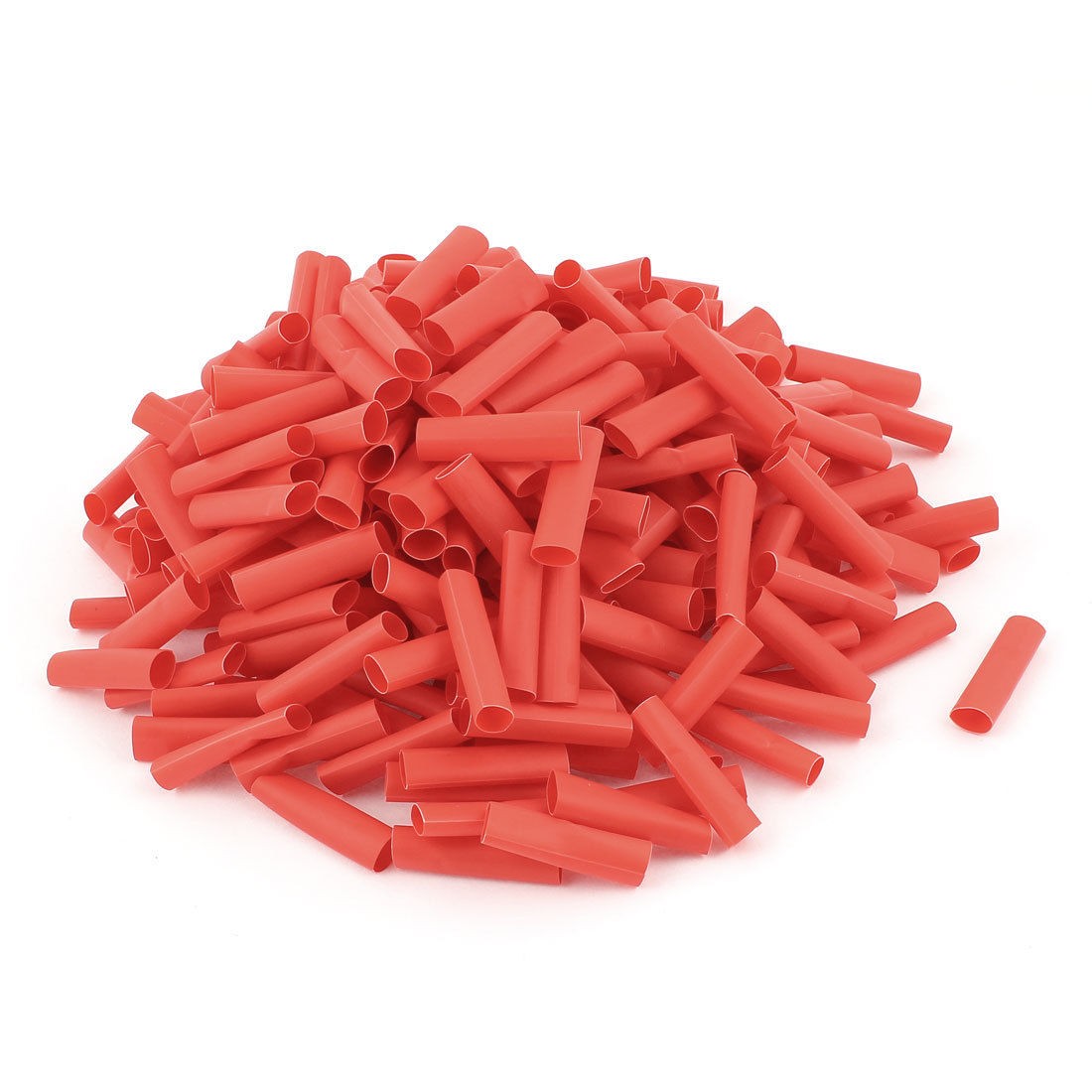 500pcs 6mm Ratio 2 1 Red Flexible Polyolefin Heat Shrink Tubing Wire Wrap