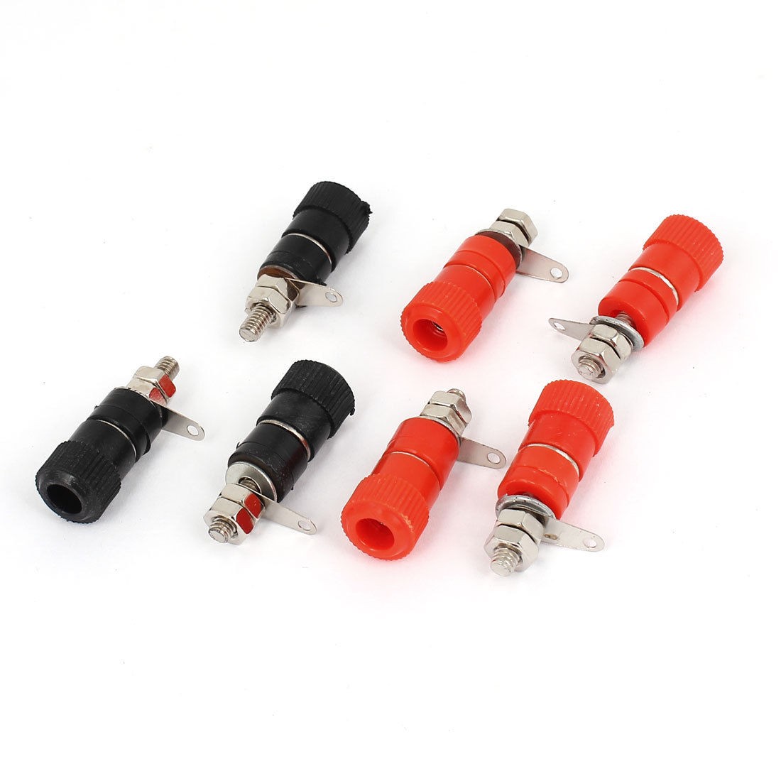 6 Pcs 4mm Amplifier Terminal Binding Post Banana Plug Jack Panel Mount Connector