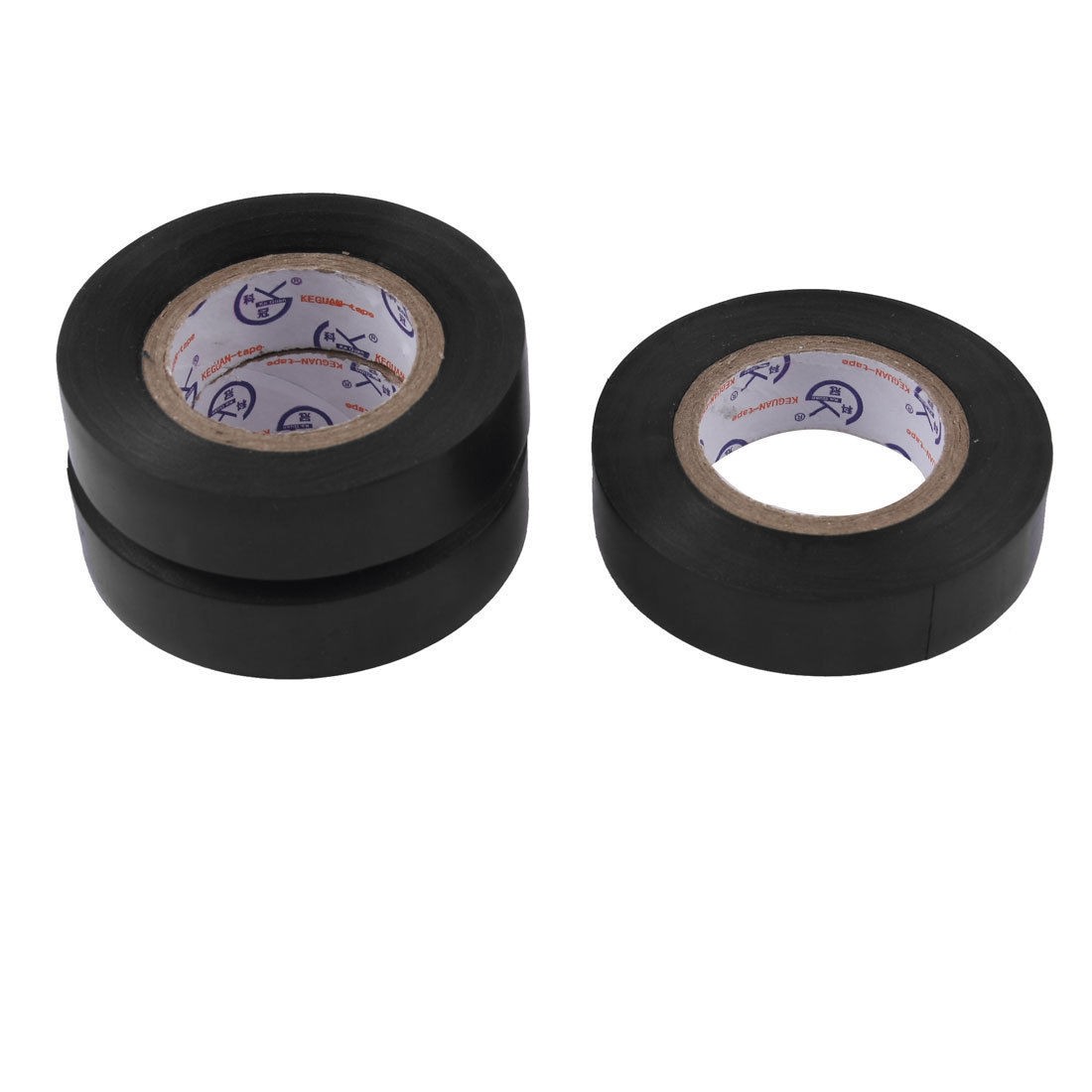 3 Pcs 15mm Wide Black Adhesive Electrical Insulation Tape Roll