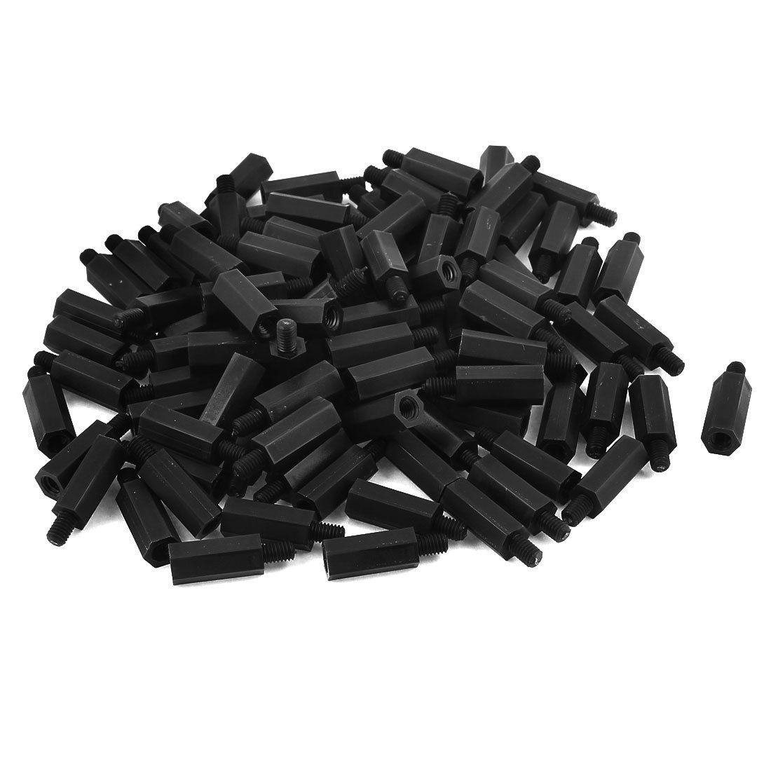 50pcs M4 Thread 17mm 6mm Nylon Hex Stand Off Standoff Spacer for Motherboard