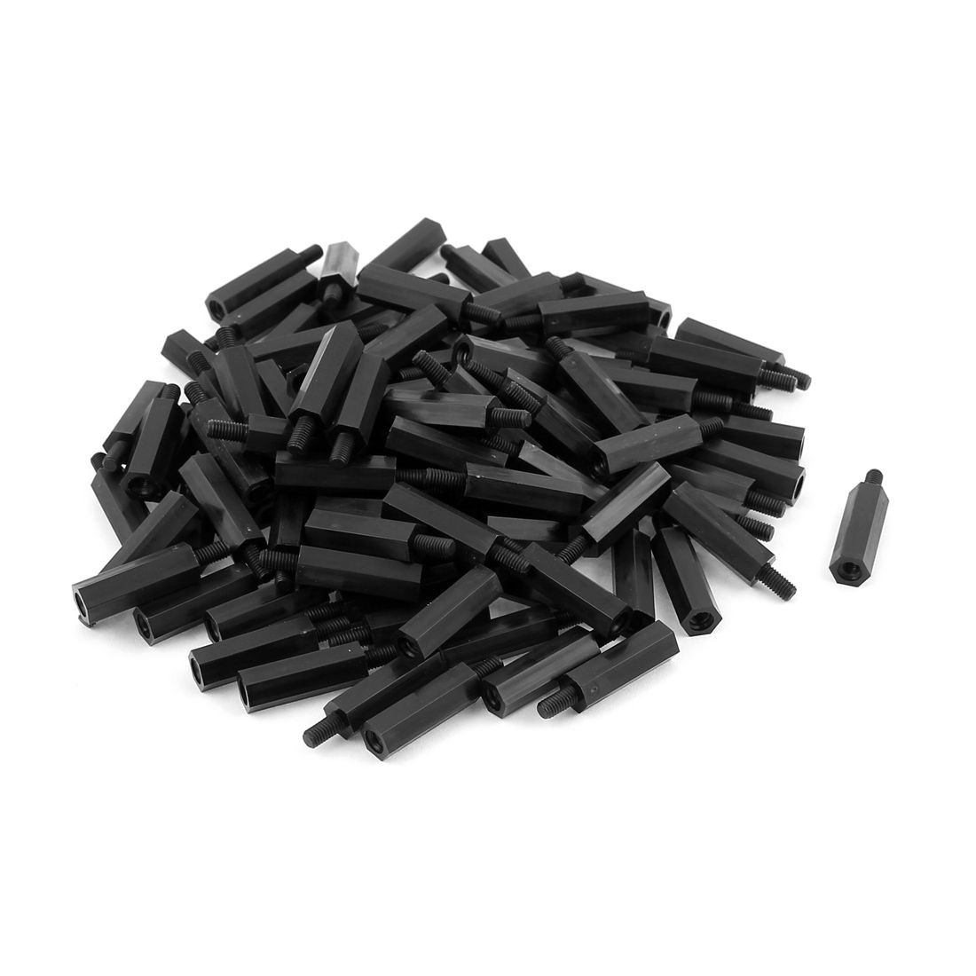 100Pcs M3 Male to Female 18mm+6mm Nylon Hex Standoff Spacer for PCB Motherboard