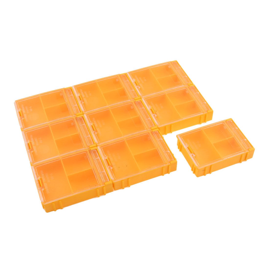 Mini 27 Slots Jewelry Storage Electronic Component Box Orange Clear