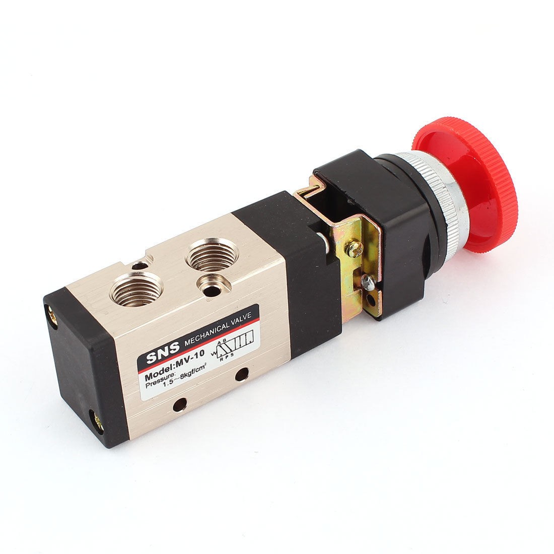 MV-10 1/4BSP 5 Ports Latching Mushroom Button Pneumatic Mechanical Valve