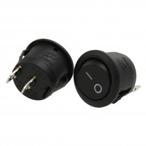 AC 6A/250V 10A/125V ON-OFF I/O SPST 2 Pin Snap in Round Boat Rocker Switch 10 Pc
