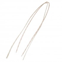 4mm 0.118" Diameter Fiberglass PVC Insulating Sleeve Pipe 37" 2 Pcs