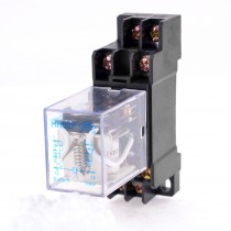 DC 12V Coil 8 Pin General Purpose Relay DPDT HH52P w PYF08A Socket