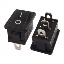 10pcs AC 6A/250V 10A/125V 3 Pin ON/ON 2 Position SPDT Snap-in Boat Rocker Switch