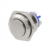DC 36V 2A OFF-(ON) NO 16mm Screw Metal High Flat Momentary Push Button Switch