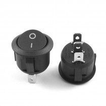 5 Pcs AC 6A/250V 10A/125V 3 Pin SPDT ON/ON I/O Snap in Round Boat Rocker Switch