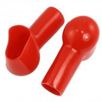 10 x Red Soft Plastic Smoking Pipe Style Battery Terminal Boots Sleeves