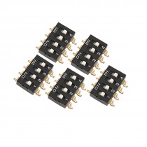 4P 0.1" Spacing SMT Type Surface Mount DIP Switch 5 Pcs