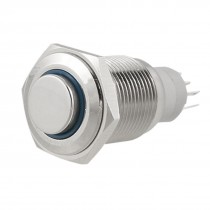 Blue LED 1NO 1NC 16mm Momentary Stainless Steel Push Button Switch 12V