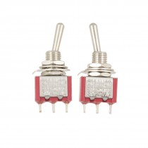 2 Pcs 2 Position ON/ON SPDT Toggle Switch w 3 Terminals