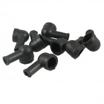 8 x Black Smoking Pipe Shaped PVC Battery Terminal Insulating Covers Boots