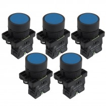 5 x 22mm 1 NO N/O Blue Sign Momentary Push Button Switch 600V 10A ZB2-BE101C