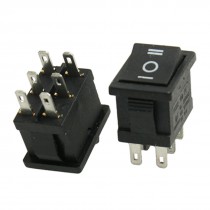 2 pcs x DPDT ON-OFF-ON 3 Position Snap In Boat Rocker Switch 6A/250V 10A/125V AC