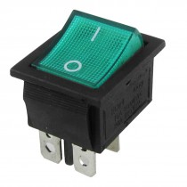Green Light DPST ON/OFF 2 Position Boat Rocker Switch 15A/250V 20A/125V AC