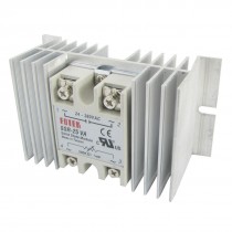 Single Phase solid state relay SSR-25VA 25A 24-380V AC 500K Ohm 1/4W w heat sink