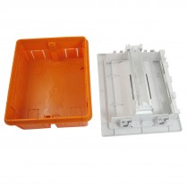 Orange Plastic 8 Ways 35mm Installing Rail Power Distribution Box