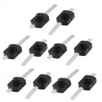 10 x Horizontal 2 Pin Latching Action Push Button Switch for Electric Torch