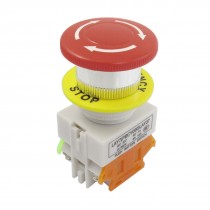 Red Mushroom Cap 1NO 1NC Emergency Stop Push Button Switch AC 660V 10A Ioxcz