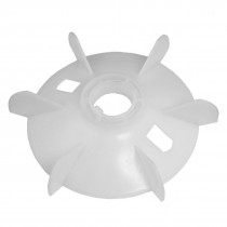 Machine Part Off White Plastic 37mm Inner Dia. Six Impeller Motor Fan Blade