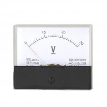 0-30V Scale DC Voltage Panel Meter Analog Gauge 44C2