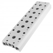 Aluminum 8 Row Stations Manifold Solenoid Air Pilot Valve Base