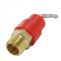 Air Compressor 0.5" Dia Thread Safety Relief Valve Red
